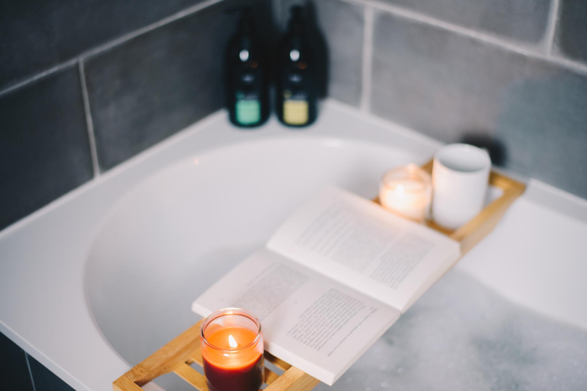 baignoire avec ambiance