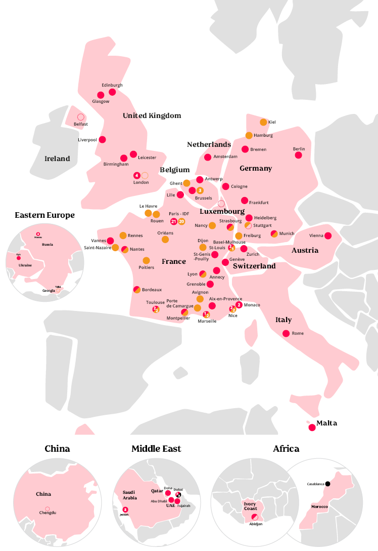 Adagio aparthotels map