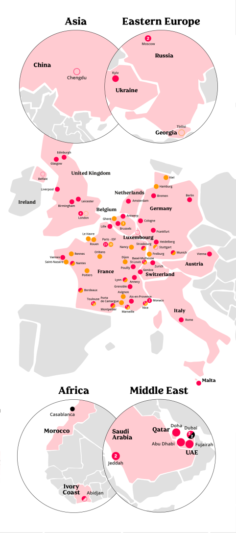 Adagio aparthotels map