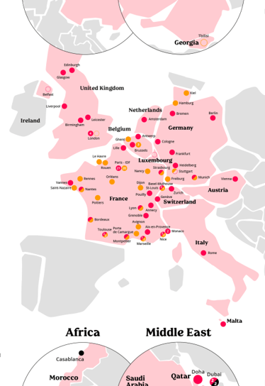 Adagio aparthotels map