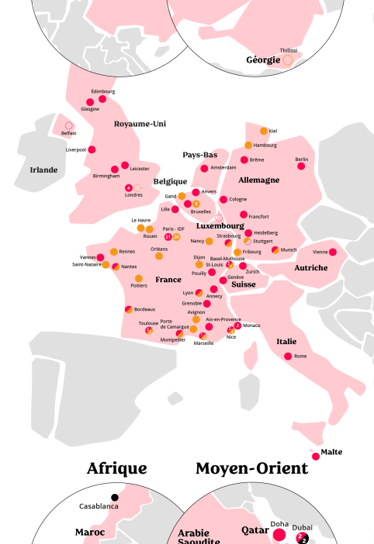 Adagio aparthotels map